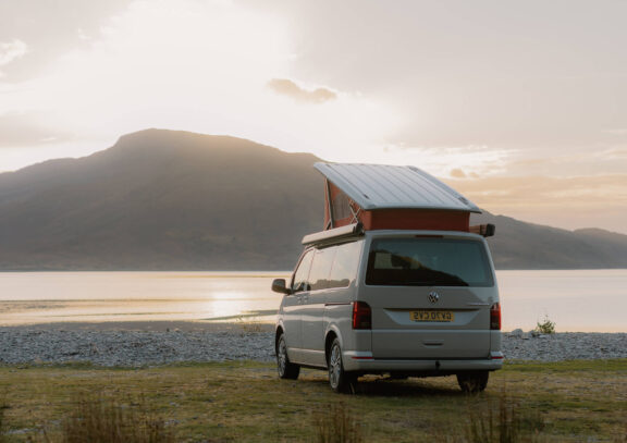 Camper by the beach
